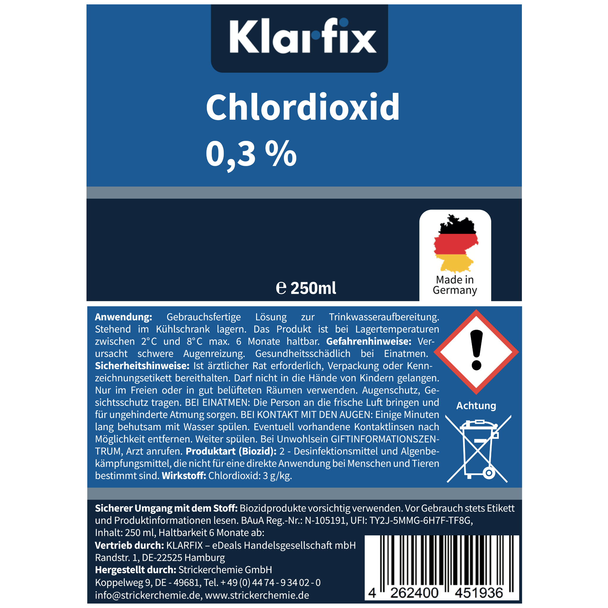 Chlordioxid 0,3% (CDL/CDS)