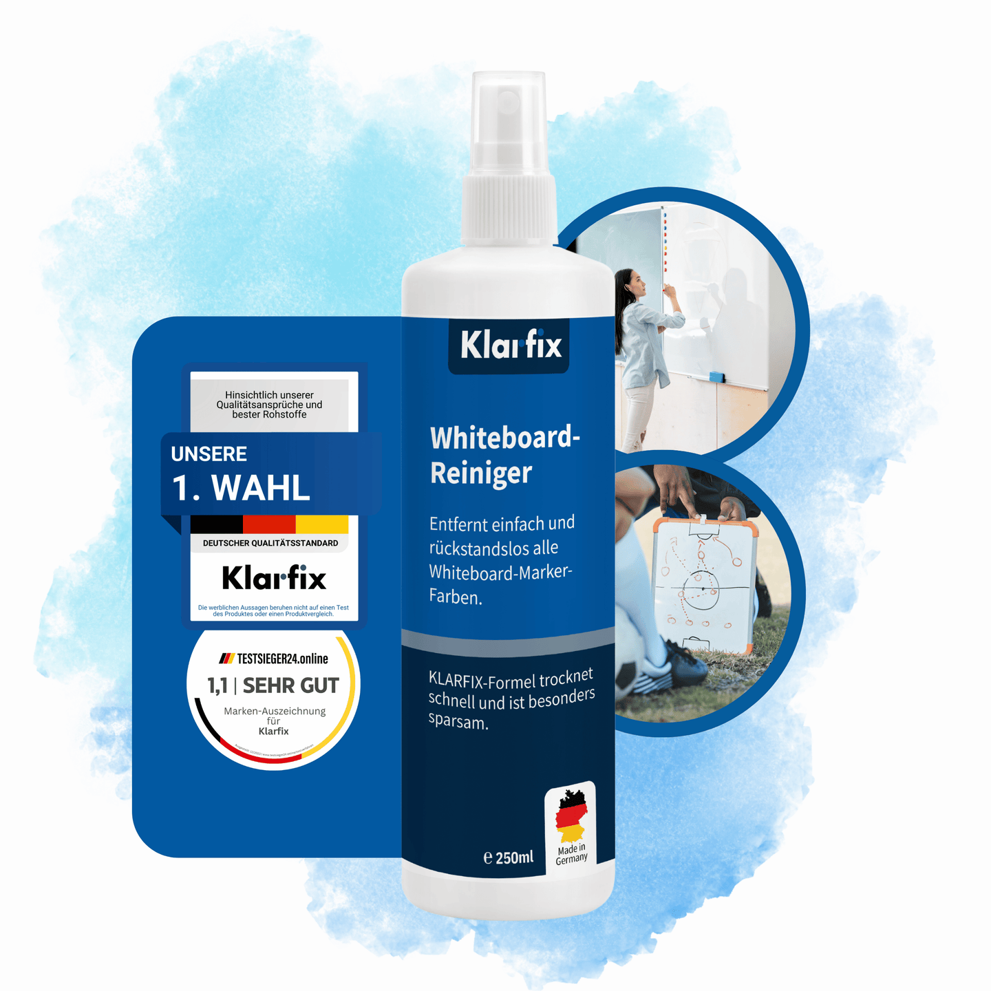 Whiteboard-Reiniger für Flipcharts, Magnettafeln und Planungstafeln