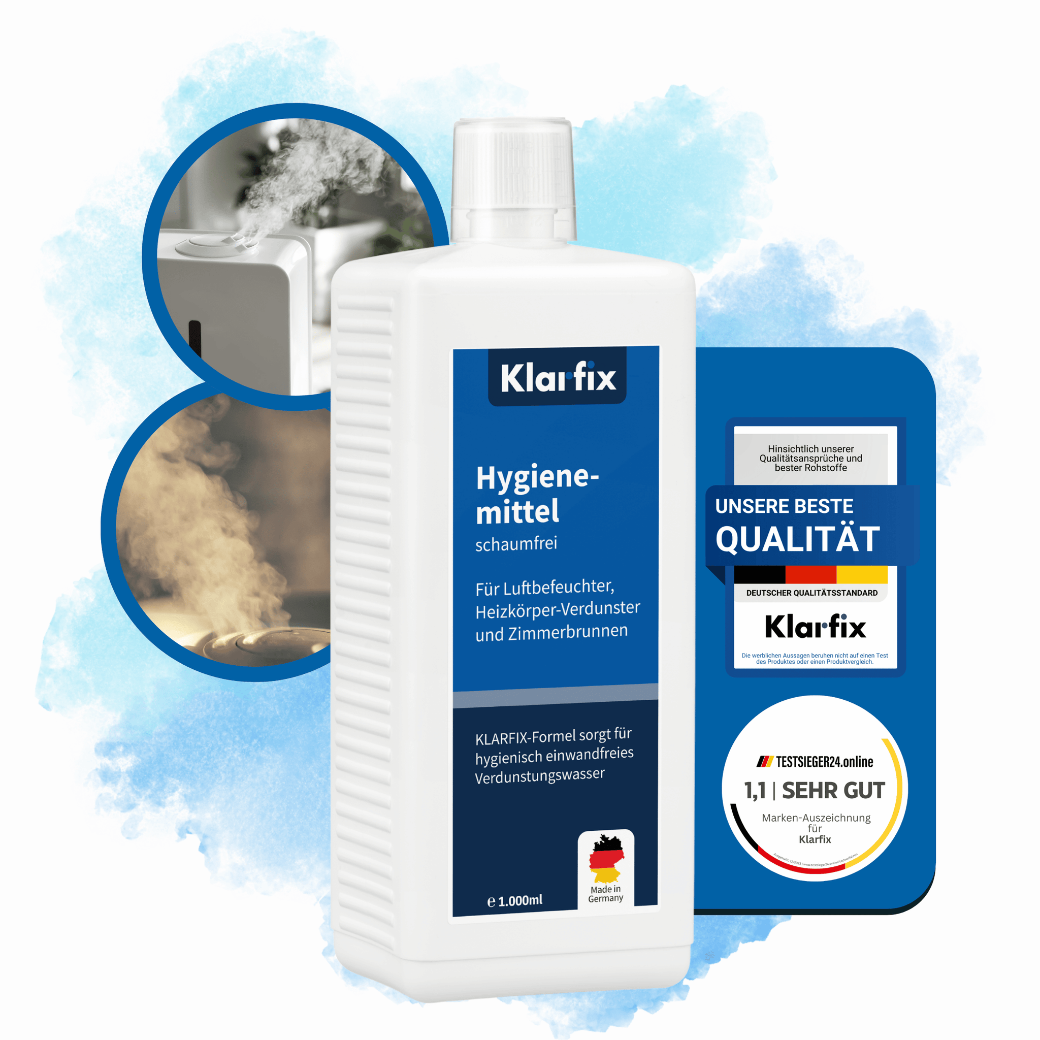 Hygienemittel (schaumfrei) Konservierungsmittel für Luftbefeuchter & Zimmerbrunnen