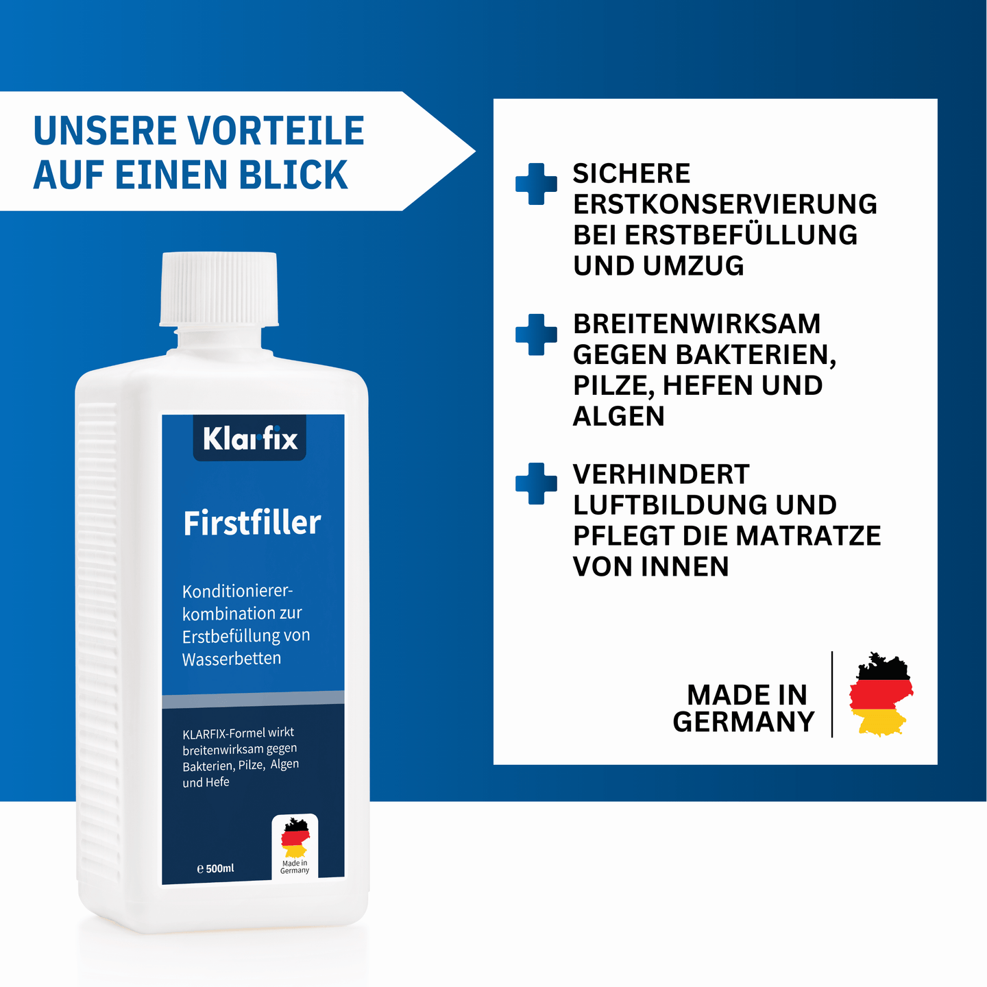 Firstfiller für Wasserbetten (Konditionierer-kombination zur Erstbefüllung)