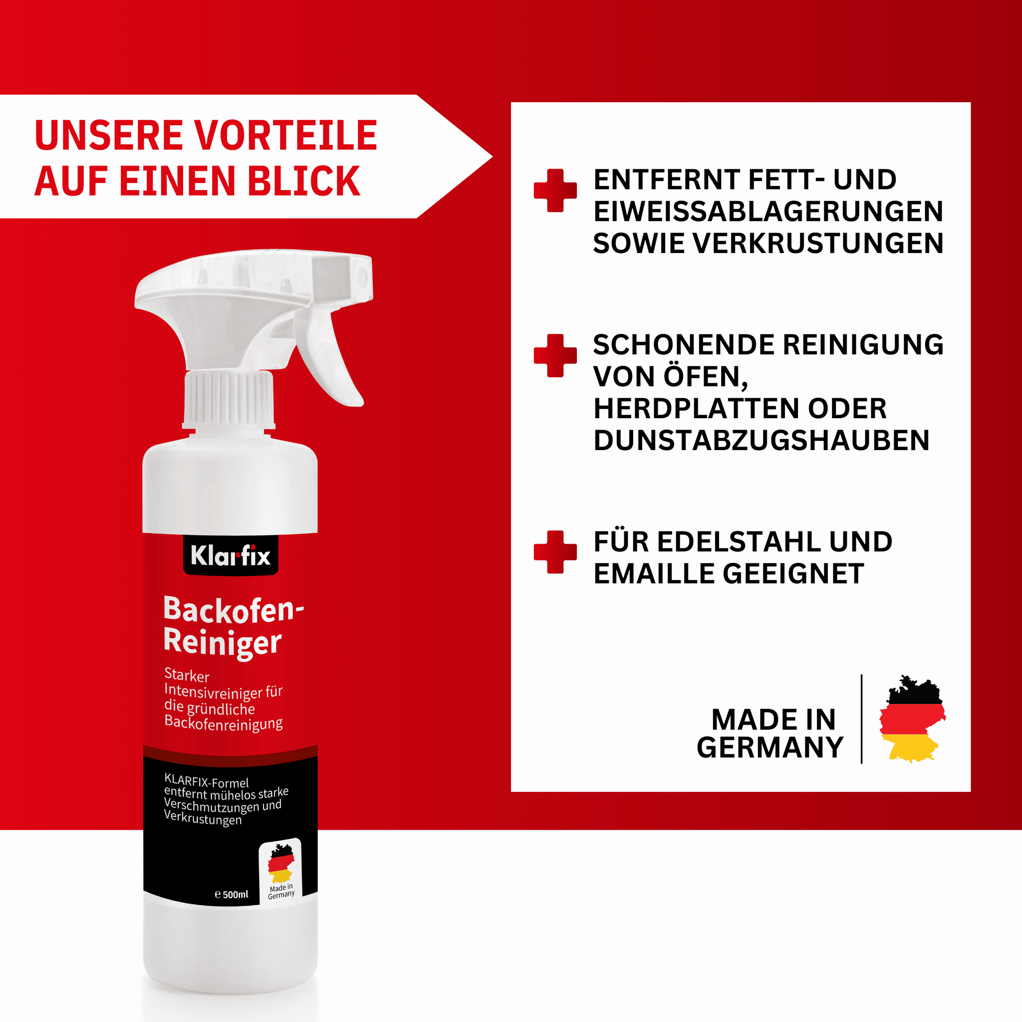 Backofenreiniger (Intensivreiniger gegen Fett, Eiweiß & Verkrustungen)