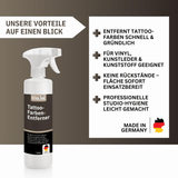Tattoo-Farben-Entferner (Spezialreiniger für Tattoo-Stühle, Arbeitsflächen & Böden)