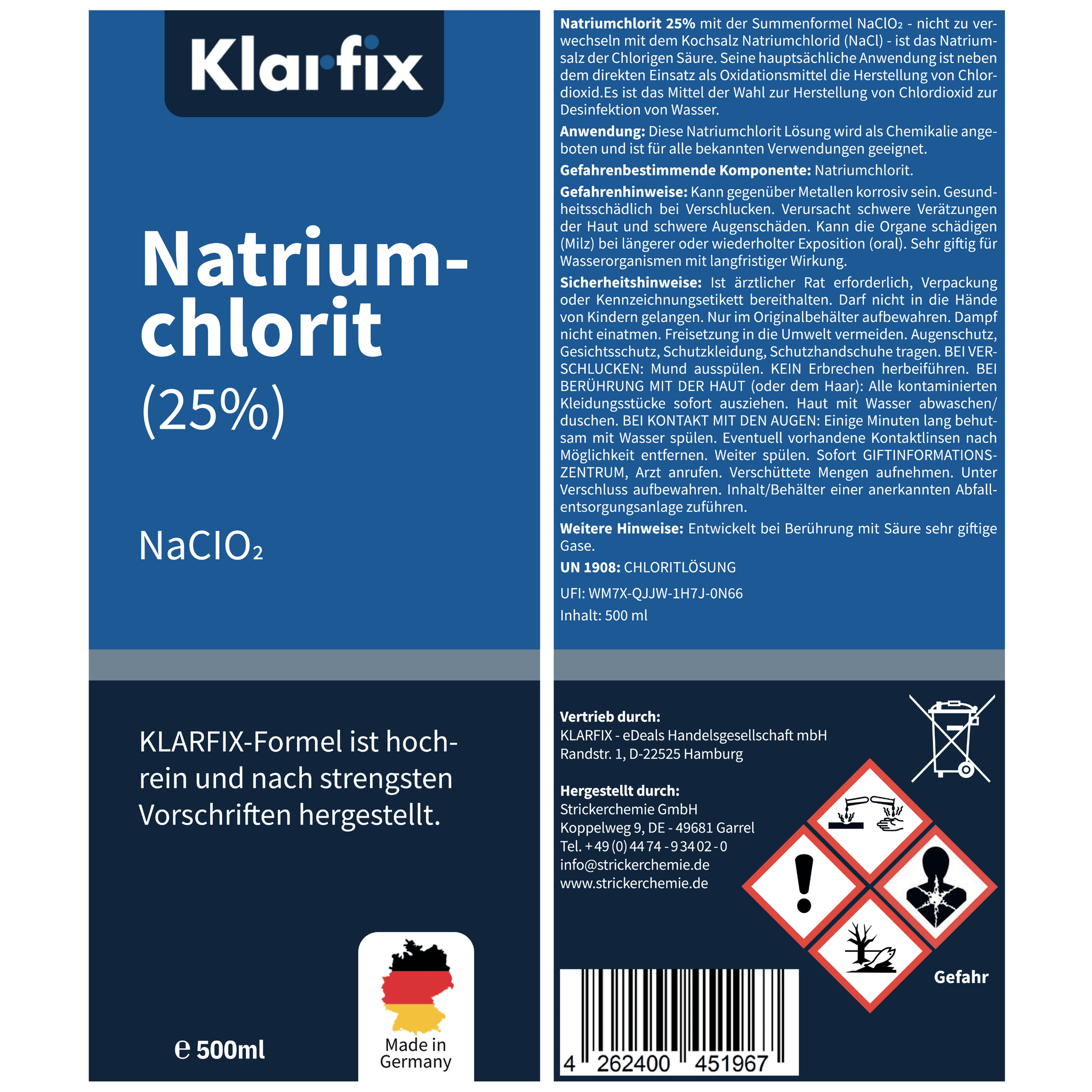 Natriumchlorit 25% (500 ml)